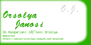 orsolya janosi business card